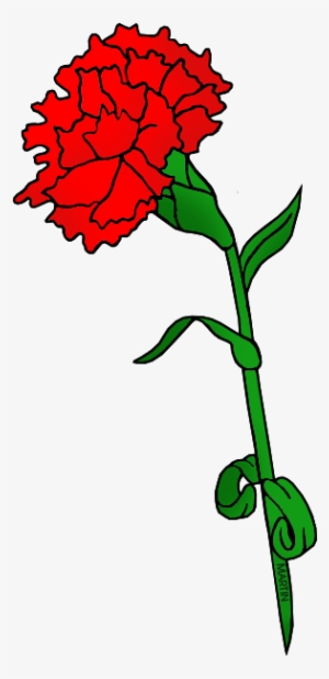 Ohio Carnation Flower Clipart - Ohio State Flower Clipart