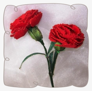 3d Red Carnation - Machine Embroidery Carnation