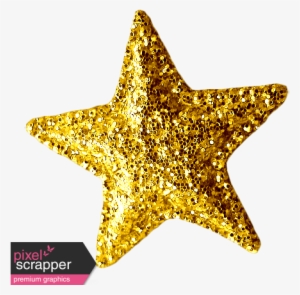 Gold Glitter Star Png - Gold Star Glitter Png