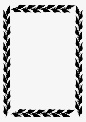 Medium Image - Leaf Border Design Black And White