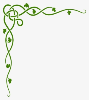 Green Celtic Vine Clip Art At Clkercom Vector Clip - Corner Border Design Green