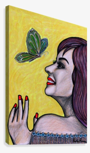 Perfil Con Mariposa Ori Canvas Print - Mug