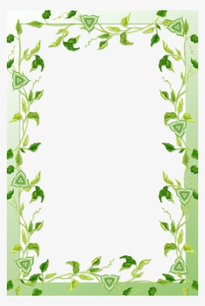 Download Green Leaves Border Png Clipart Clip Art Leaf - Transparent Png Floral Borders