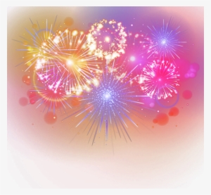 Birthday Cake Fireworks Greeting Card Clip Art - Birthday Fire Crackers Png