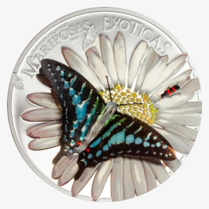 Equatorial Guinea 2015 1000 Francos Exotic Butterflies - Butterfly Coin 3d