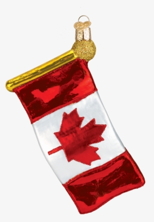 Picture Of Canadian Flag - Old World Christmas Canadian Flag Ornament