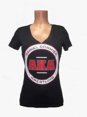 Women's Daniel Cormier Aka Wrestling Black Deep V Neck - Daniel Cormier Shirt