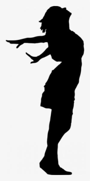 Vector Human Silhouettes - Silhouette Woman Open Arms