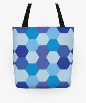 Blue Hexagon Pattern Tote - Tote Bag