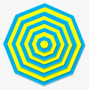 Aqua Yellow 3d Hexagon Metal 737544 - Blue Park Foz Do Iguaçu