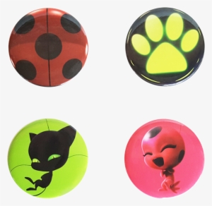 Miraculous Ladybug Buttons - Miraculous: Tales Of Ladybug & Cat Noir