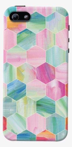 Pretty Pastel Hexagon Pattern Case For Iphone 5/5s