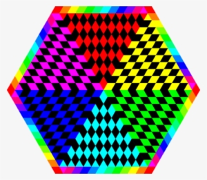 Chessboard Hexagon Chess Piece Tessellation - Colorful Chess Board