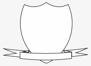 Shield Ribbon Clip Art - Empty Shield With Ribbon