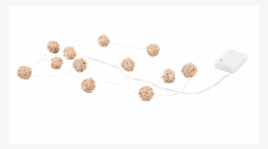 Led Wicker String Lights, Natural - Solární Světelný Řetěz