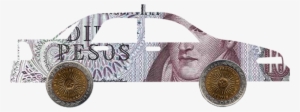 Taxi Cab Composed Of Argentinian Pesos - Argentina Money