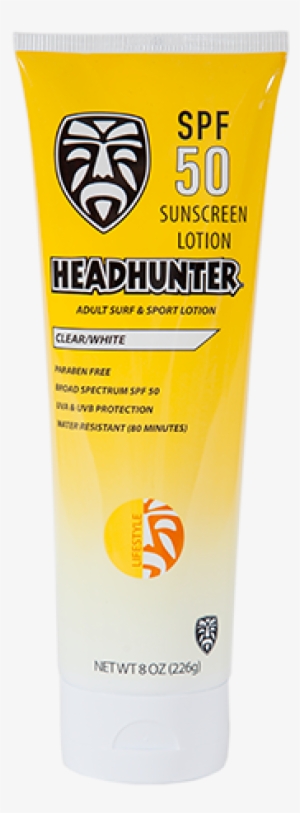 Headhunter Sunscreen Clear Spf-50, 8 Oz Paraben Free - Headhunter Surf Clear Spf 30 8oz Sunscreen Quick-dry