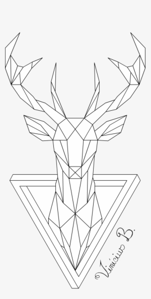 Geometric Deer 1 By Mrdrawing On Deviantart - Geometric Drawing Transparent