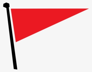 Red Flag Triangle Pennon Banner - Red Triangle Flag Png