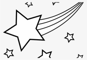 Shooting Star Black On White Clip Art At Clker - Transparent Background ...