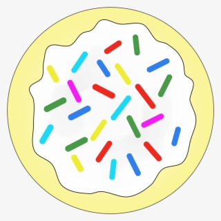 Clipart Rainbow Sprinkles Sugar Cookie - Clip Art Sugar Cookie