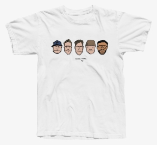 'cartoon Faces' White T-shirt - Shirt
