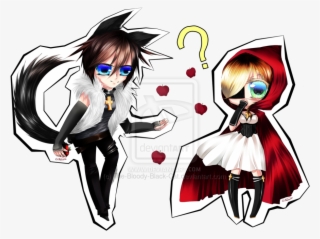 Black And White Anime Wolves 1 Cool Hd Wallpaper - Wolf Black And White And Cat