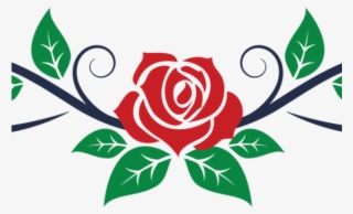 Purple Flower Clipart Divider - Free Rose Divider Vector