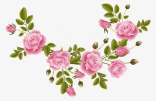 Free Png Download Rose Decoration Transparent Clipart - Png Pink Rose Decoration