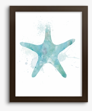 Watercolor Silhouette ~ Sea Star - Starfish