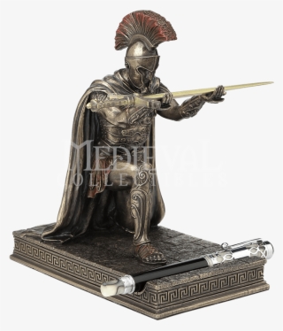 Roman Commander Pen Holder With Letter Opener Sword - Stojak Na Długopis Rycerz