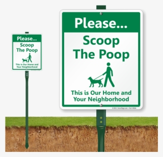 Please Scoop The Poop Sign Dog Poop Lawnboss Sign Sku - Do Not Pick Flowers Sign
