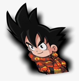 Hypebeast Goku Peeker Sticker - Cartoon