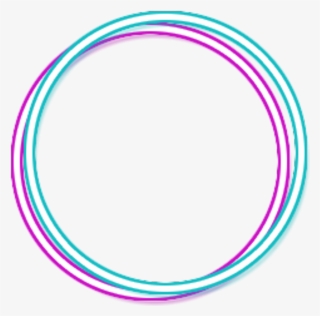 #neon #blue #pink #glow #circle #circleframe #frame - Circle