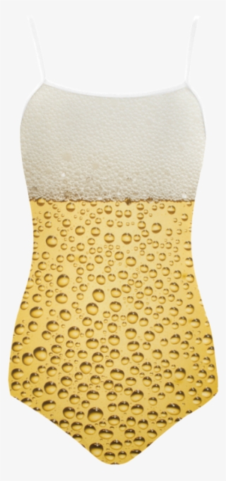 Close Up Beer Glass Novelty Strap Swimsuit - Glass Of Beer Happy Birthday
