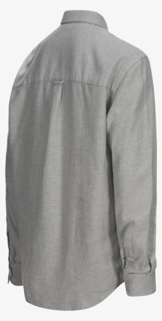 Men's Steve Flannel Shirt Med Grey Mel - Long-sleeved T-shirt