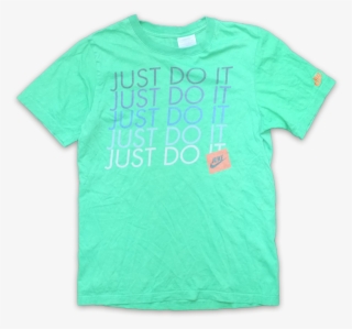 Nike Just Do It Print T-shirt Small Vintage Klamotten - Active Shirt