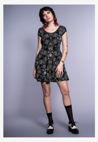 Teen Goth Cat Dress - Little Black Dress