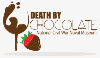 Death By Chocolate Logo Black Background - Strawberry