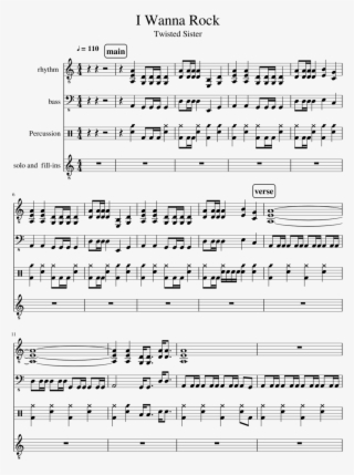 I Wanna Rock Slide, Image - Sheet Music