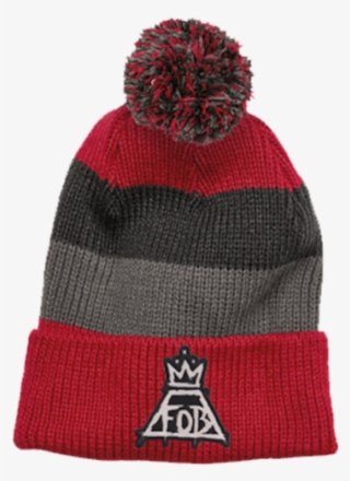 Red/grey Logo Patch Beanie - Fall Out Boy Beanie