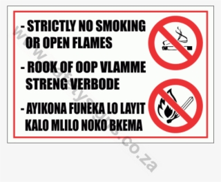 No Smoking Or Flame Sign - Circle