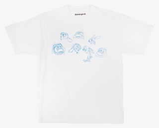 Ss Ren & Stimpy Blue Faces - Active Shirt