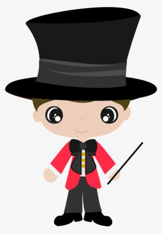 Fedora Clipart Ringmaster - Dibujo Animado Rotulo Circo