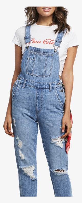 Denim Dungaree In Colour Citadel - One-piece Garment