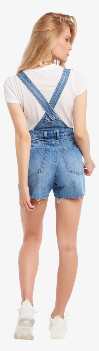 Denim Short Overall In Colour Citadel - One-piece Garment