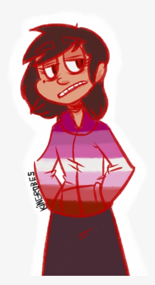 Red Facial Expression Cartoon Fictional Character Head - Translesbian Flag