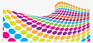 Abstract Halftone - Colorful Dots Wave Background