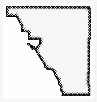 A Map Of Osceola With Dots Reversed Out Of A Black - Monochrome