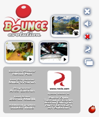 Menu, Credits & Game Icon - Bounce Tales
